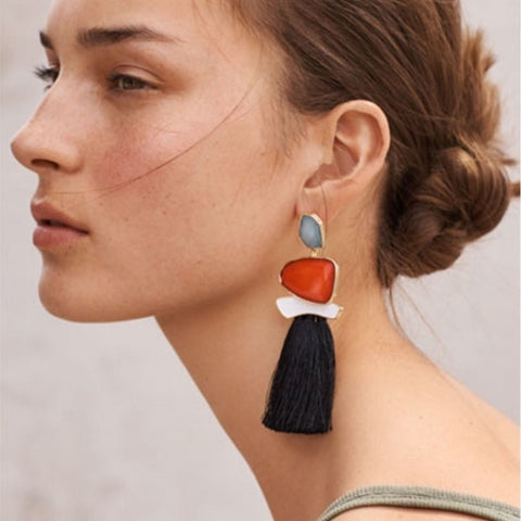 Fringed Statement Earrings