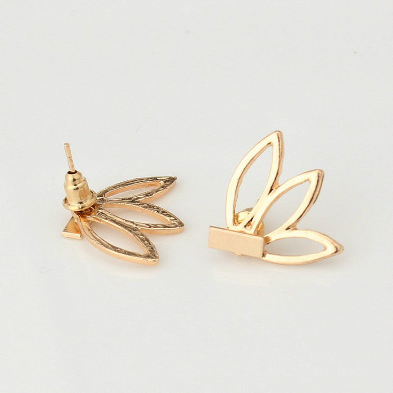 Fashion Simple Lotus Charm Earrings