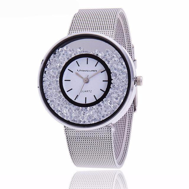 Fashion Stainless Rhinestone Watch