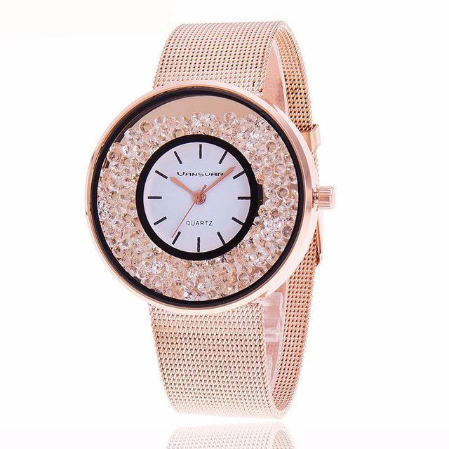 Fashion Stainless Rhinestone Watch